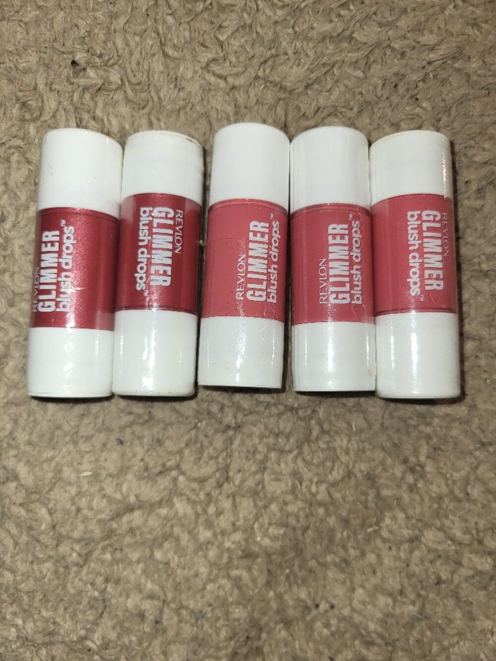 Revlon Glimmer Blush Drops 5 Total New Unopened